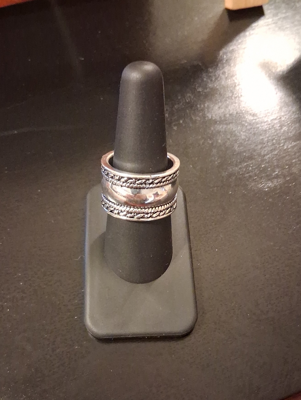 Chunky Wide Silver Ring Size 9 New In Box Womens